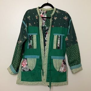 Vintage Patchwork Hand Crafted Quilted Jacket Barn Coat